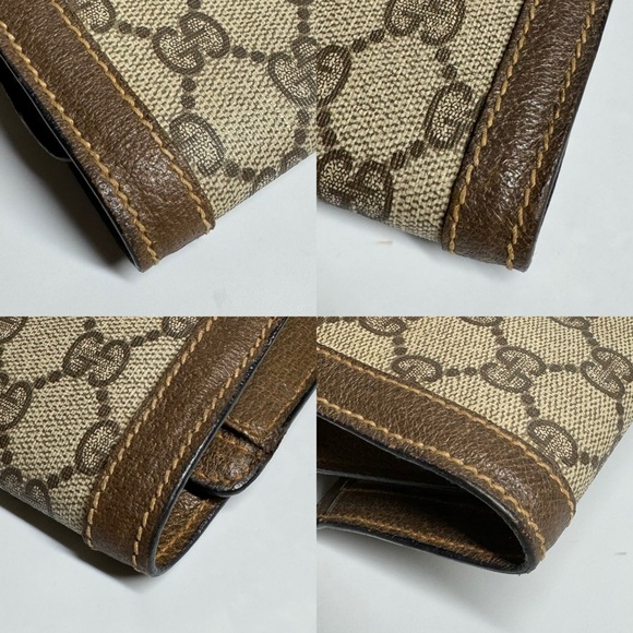 🔴SOLD🔴Gucci Large Ophidia Sherry Line Supreme GG Monogram Clutch - Picture 8 of 13